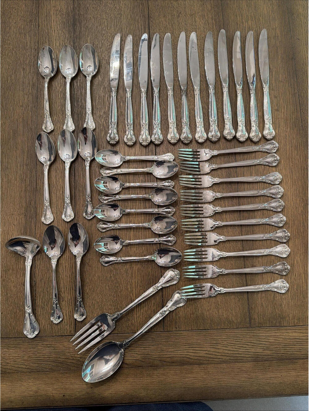 Godinger Grand Master Silverplate 41 Pc Flatware Set w/ Serving